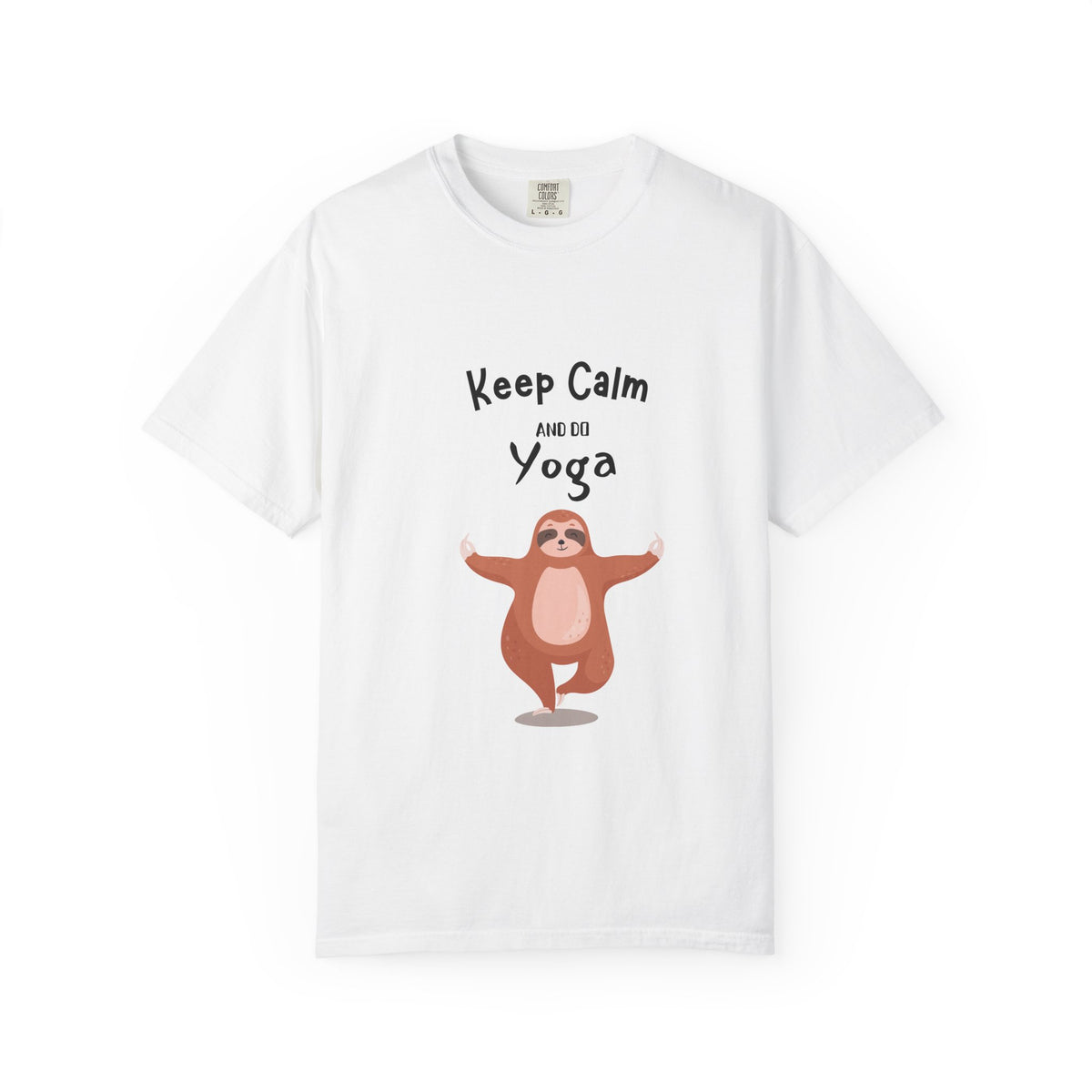 Yoga Sloth T-Shirt — "Keep Calm and Do Yoga" Relaxed Tee for Yogis