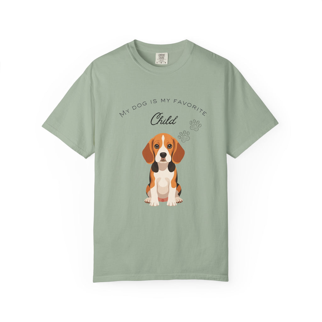 Dog Mom T-Shirt - "My Dog Is My Favorite Child" Cute Beagle Tee for Pet Lovers