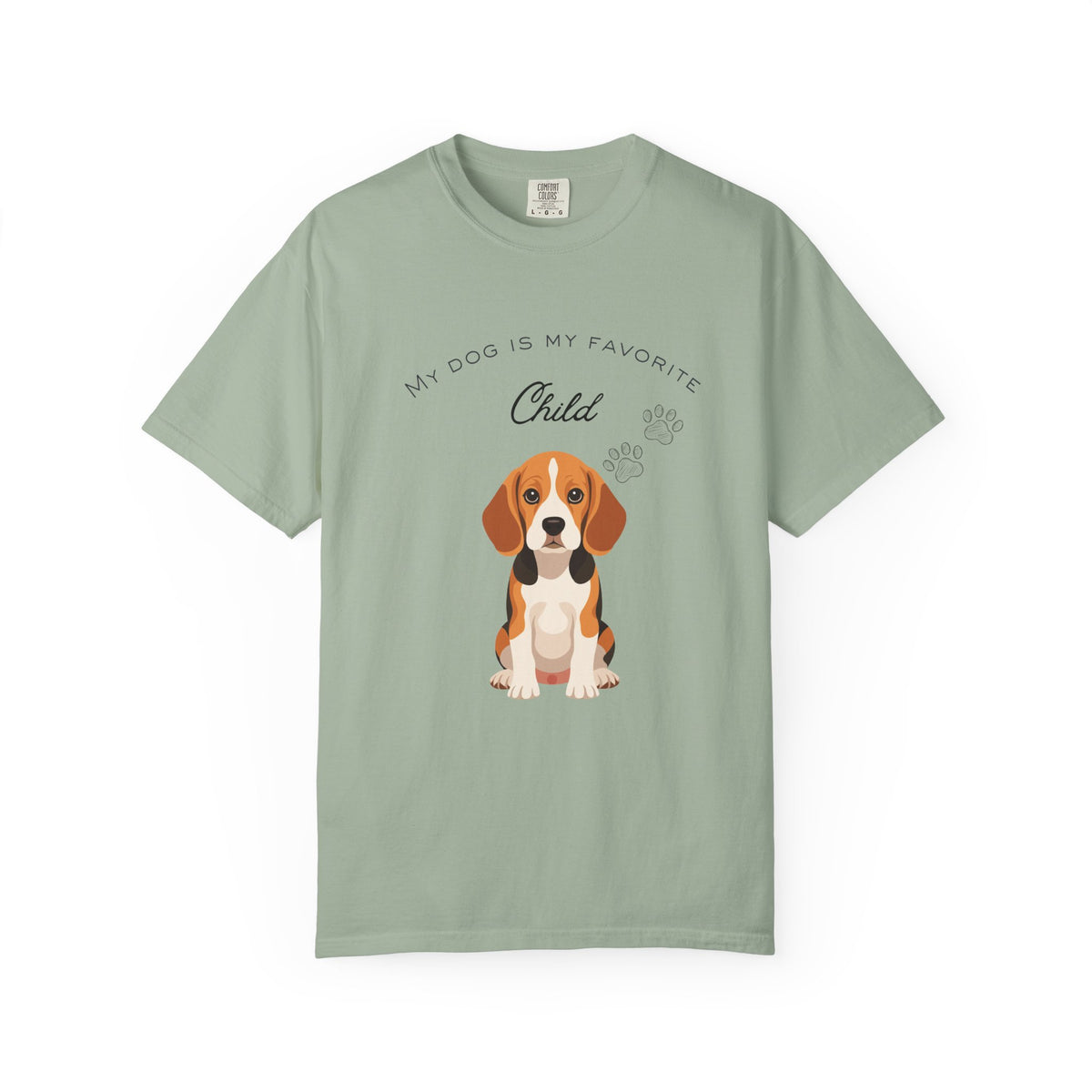 Dog Mom T-Shirt - "My Dog Is My Favorite Child" Cute Beagle Tee for Pet Lovers