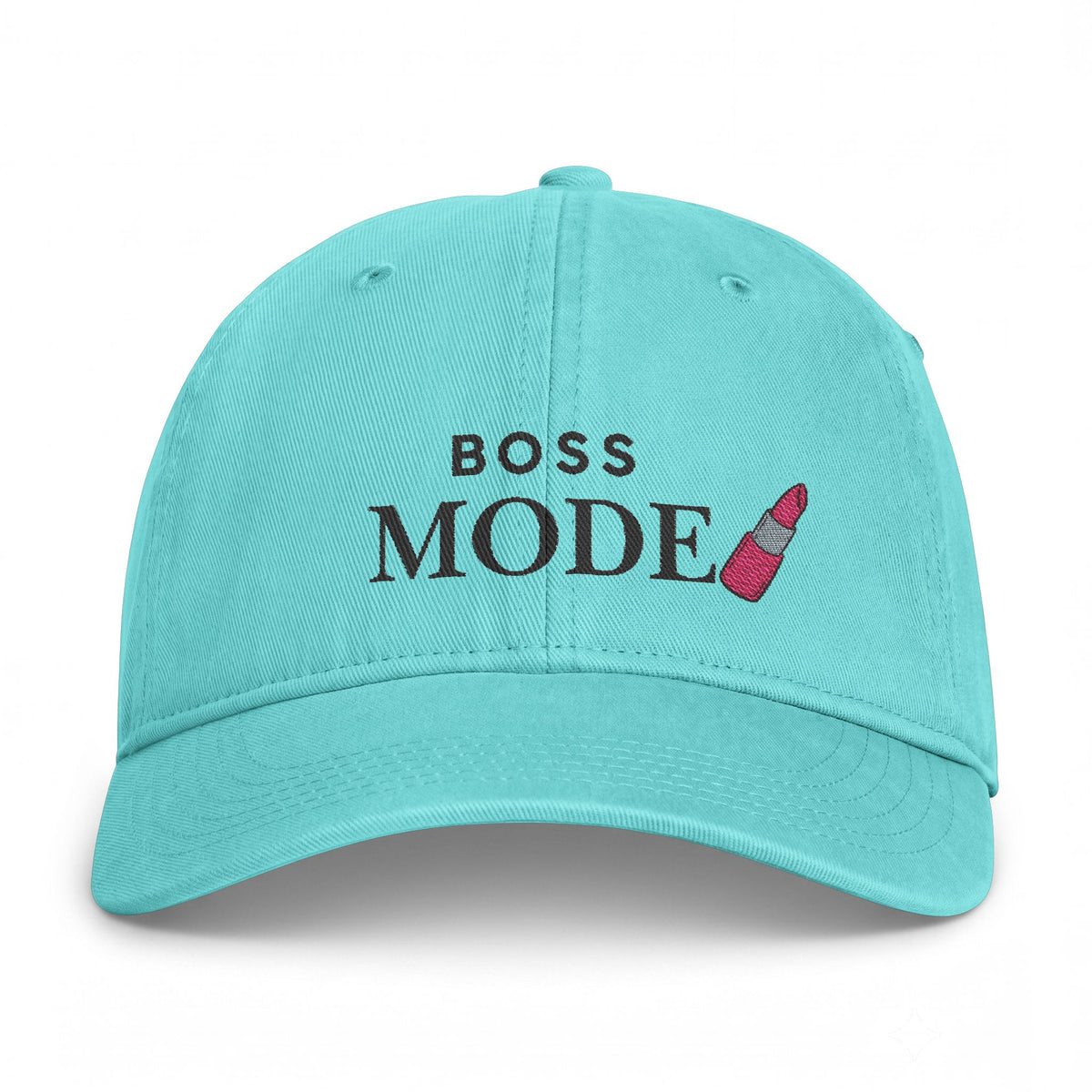 Boss Mode Coastal Washed Cap — Embroidered Flamingo & Pineapple Beach Hat