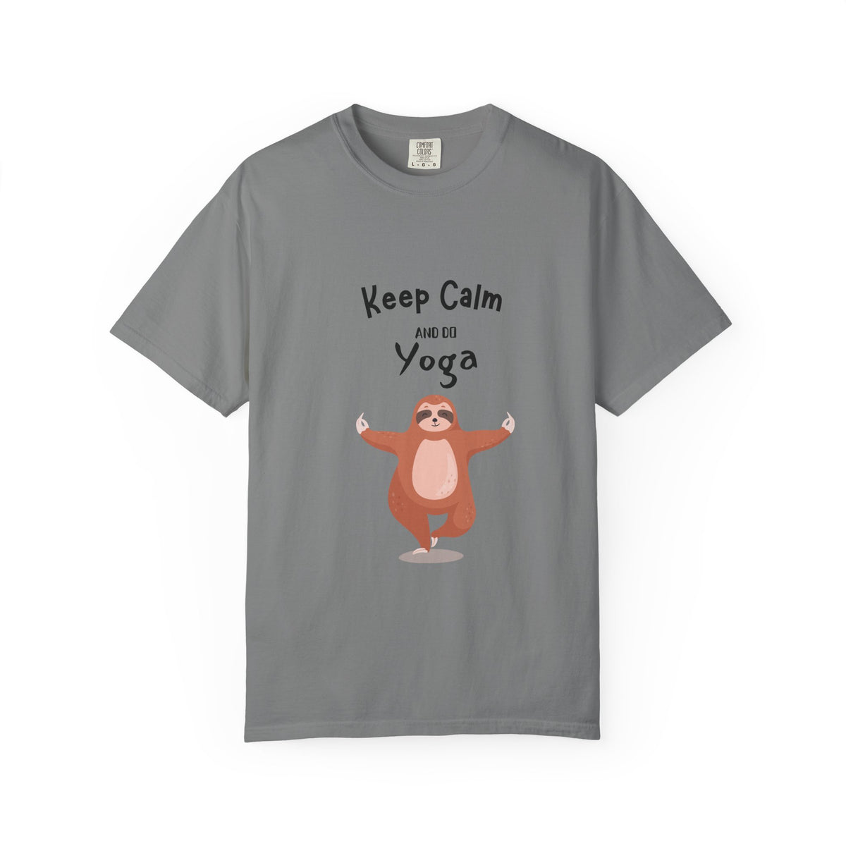 Yoga Sloth T-Shirt — "Keep Calm and Do Yoga" Relaxed Tee for Yogis
