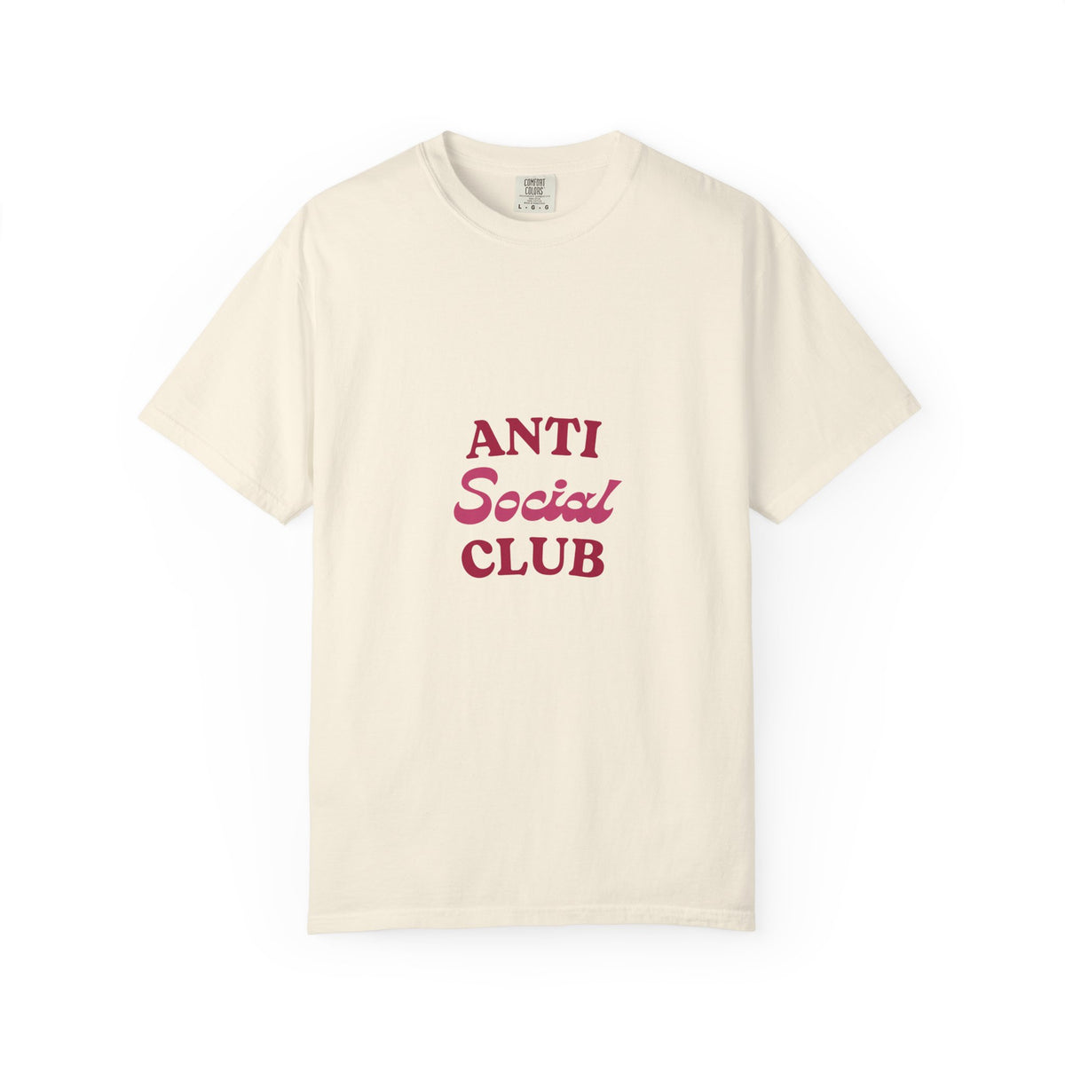 Anti Social Club T-Shirt — Minimalist Retro Red Graphic Tee