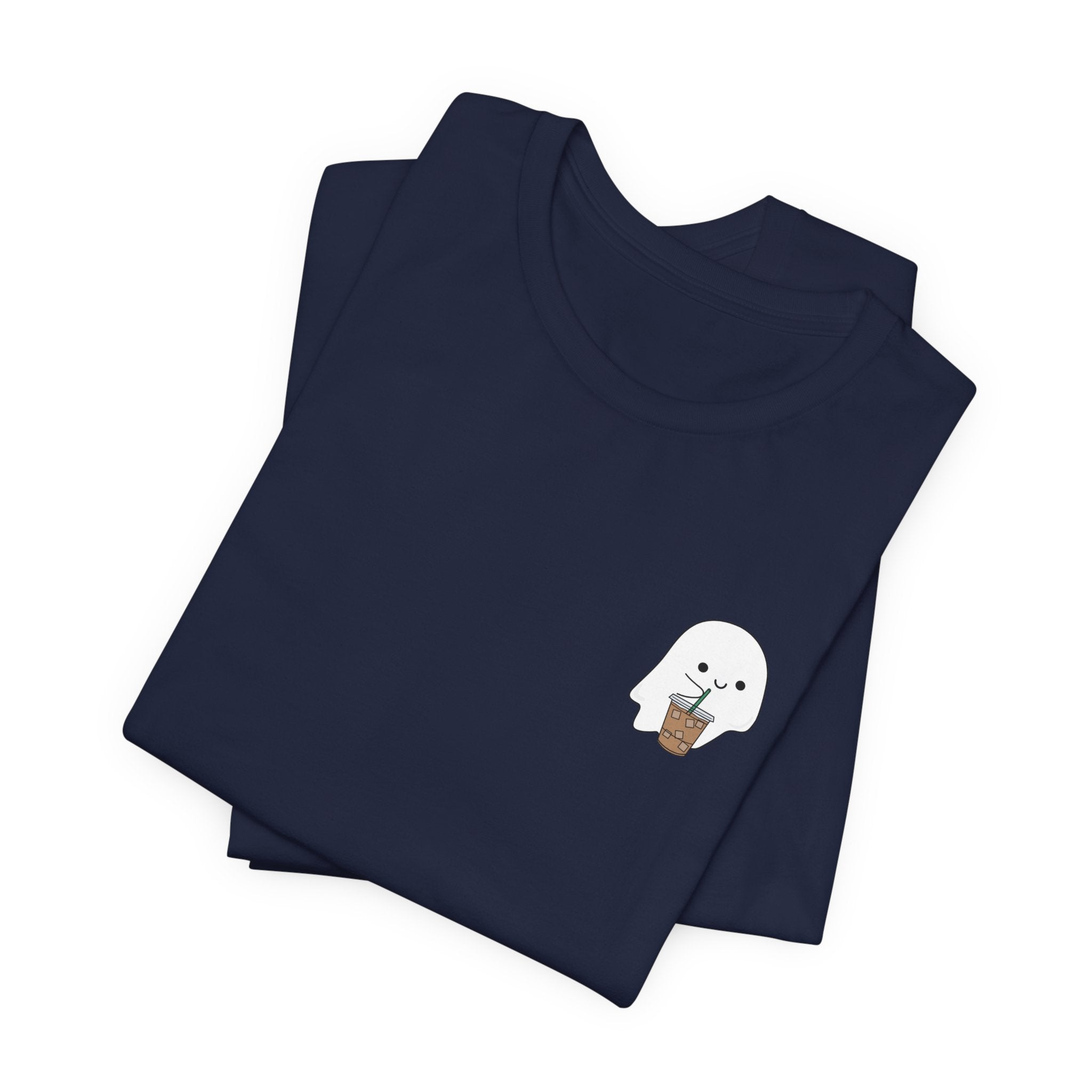 Seal with Coffee T-Shirt — Cute Minimal Pocket Graphic Tee