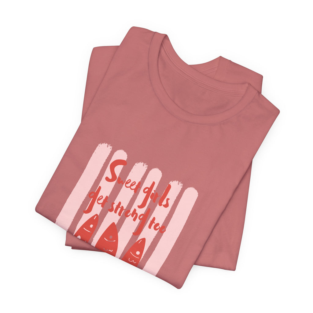 T-Shirt — Sweet Girls Get Stitched Too Graphic Tee