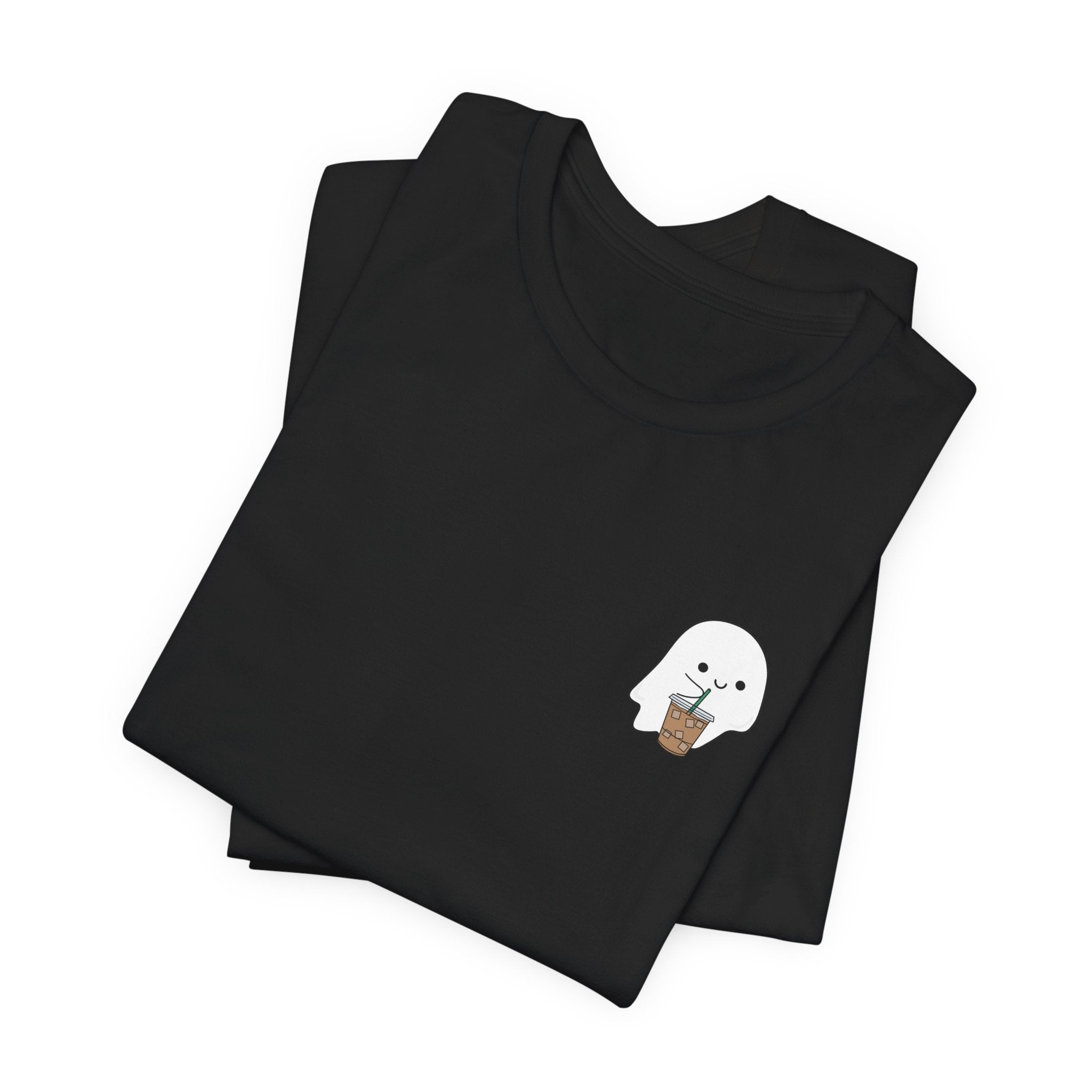 Seal with Coffee T-Shirt — Cute Minimal Pocket Graphic Tee