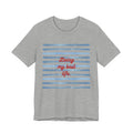 Living My Best Life Tee — Striped Nautical Graphic T-Shirt