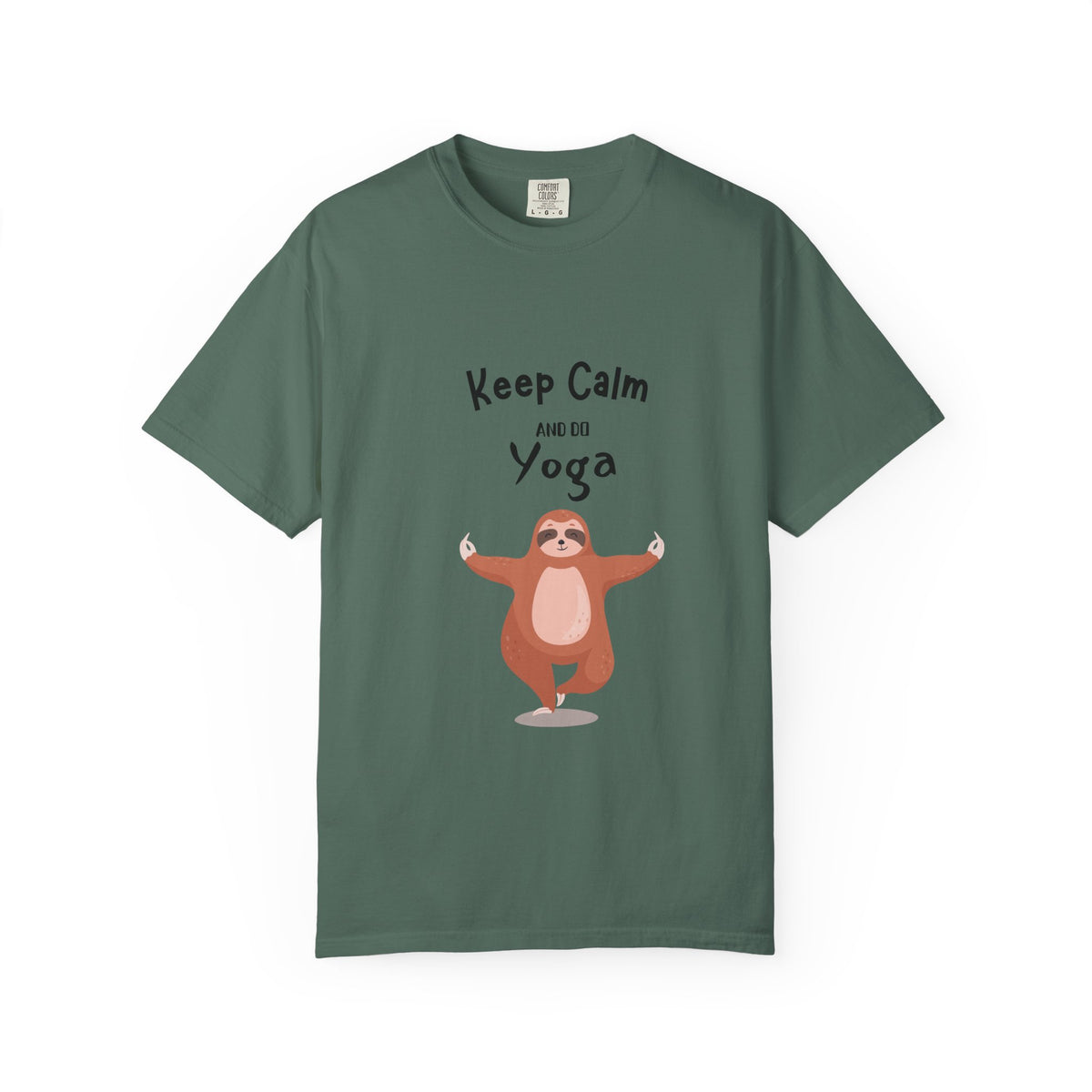 Yoga Sloth T-Shirt — "Keep Calm and Do Yoga" Relaxed Tee for Yogis