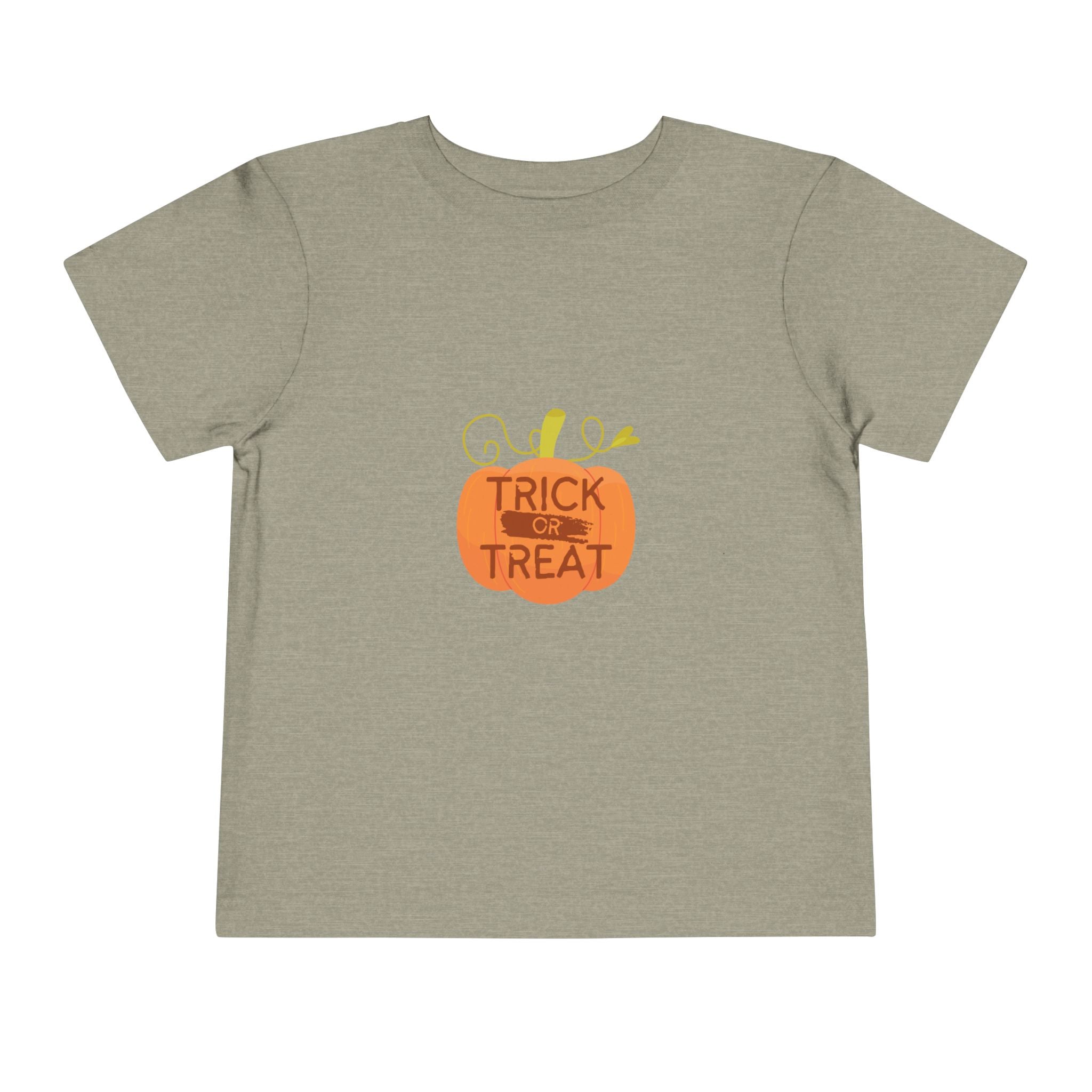 Toddler Tee — "Trick or Treat" Pumpkin Halloween Shirt