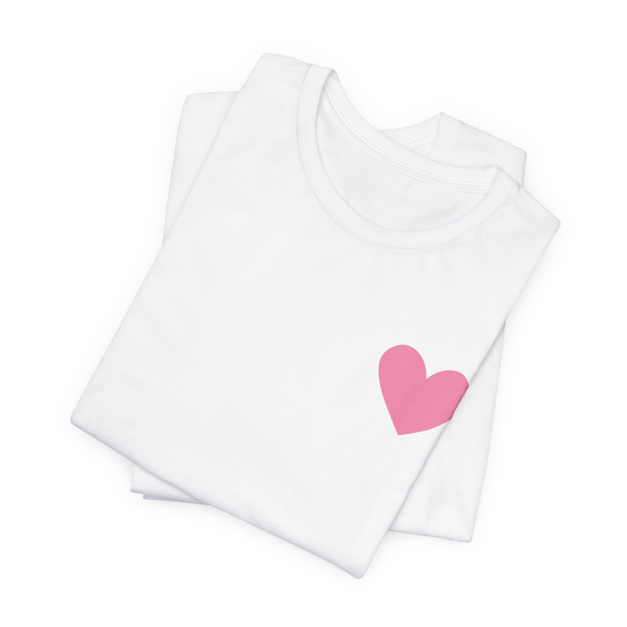 Romance Reader Book Club Tee — Pink Heart Chest & Back Graphic Shirt