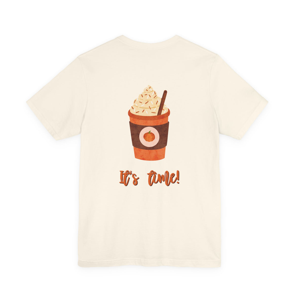 Pumpkin Spice Latte Tee — “Spice Latte Taster” Chest Logo & Back ‘It’s Time!’ Graphic