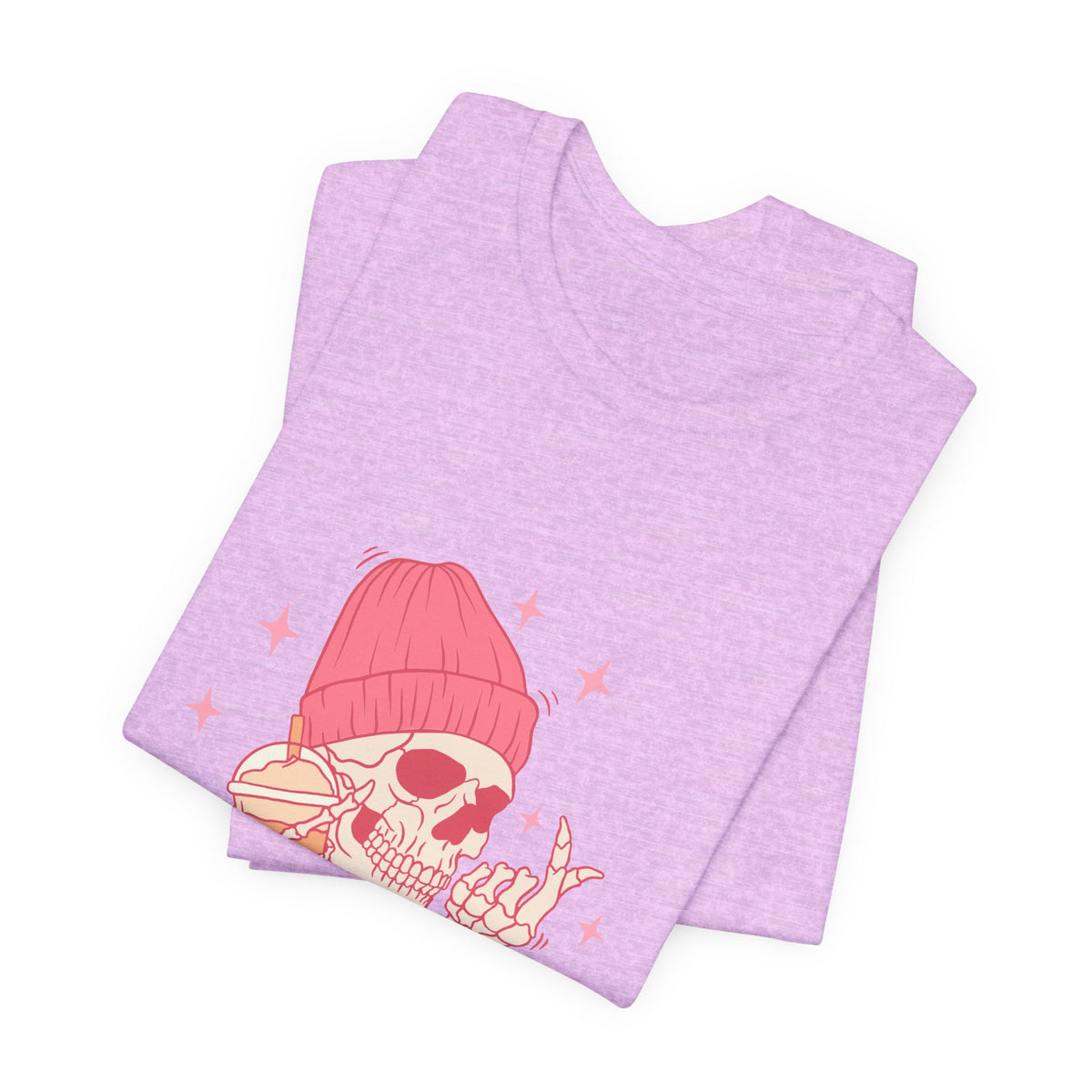 Spook & Chill Skull Tee — Pink Halloween Graphic T-Shirt