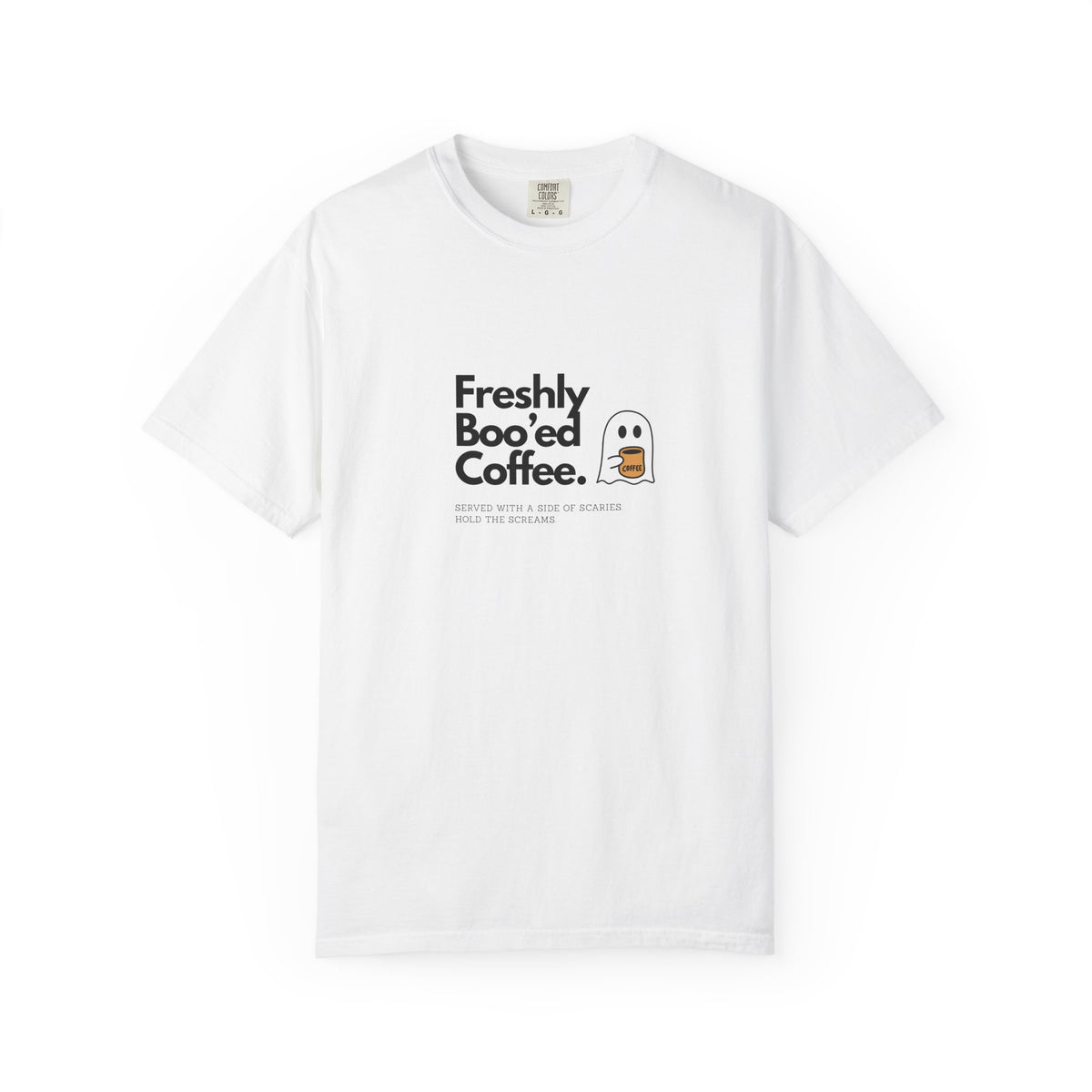 Freshly Boo’ed Coffee T-Shirt — Cute Ghost Coffee Graphic Tee