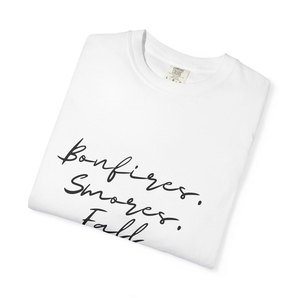 Fall Vibes T-Shirt — "Bonfires. S'mores. Fall. It's Time."