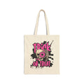 Tote — 'Trick or Treat' Skull & Donut Halloween Canvas Tote Bag