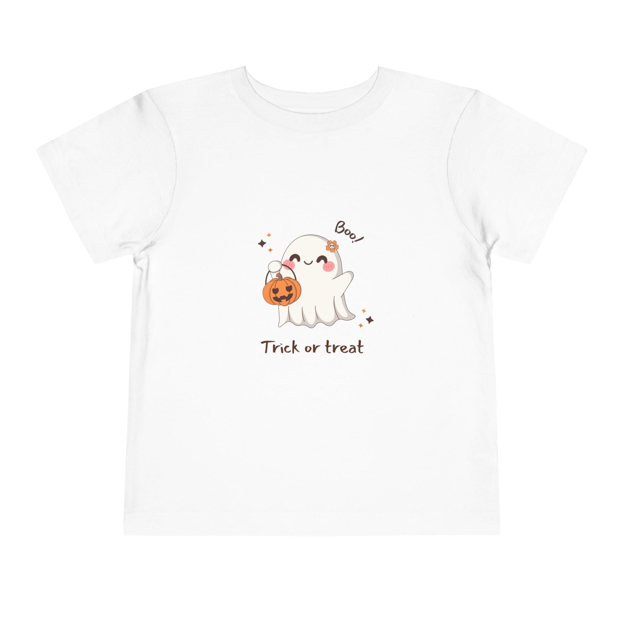 Toddler Tee — Cute Ghost ‘Trick or Treat’ Halloween Shirt