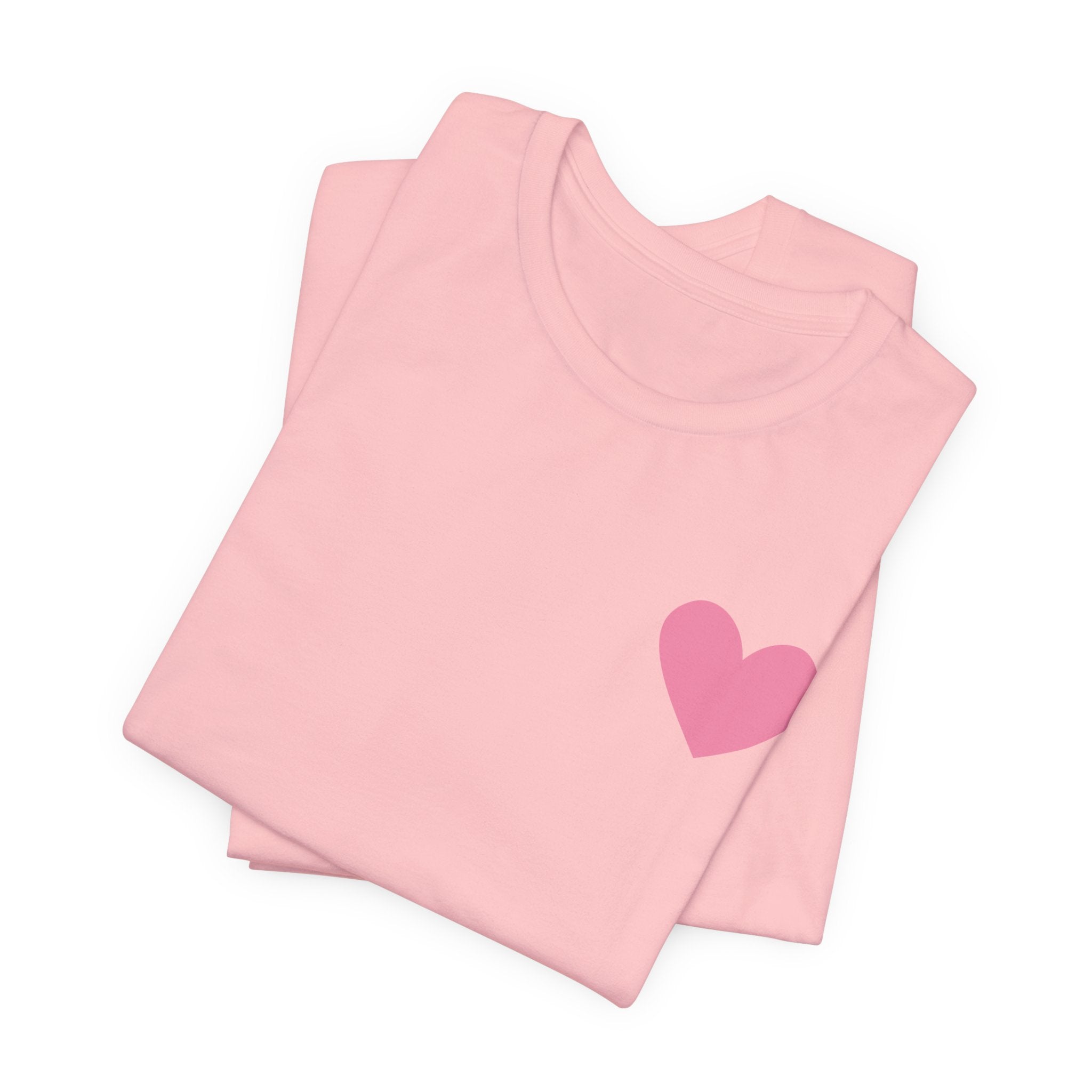 Romance Reader Book Club Tee — Pink Heart Chest & Back Graphic Shirt