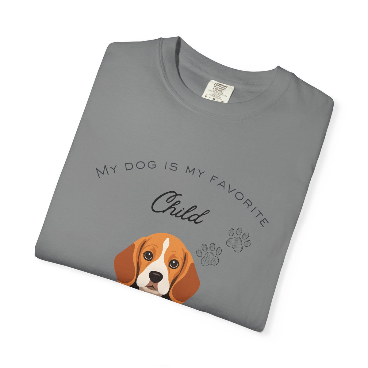 Dog Mom T-Shirt - "My Dog Is My Favorite Child" Cute Beagle Tee for Pet Lovers
