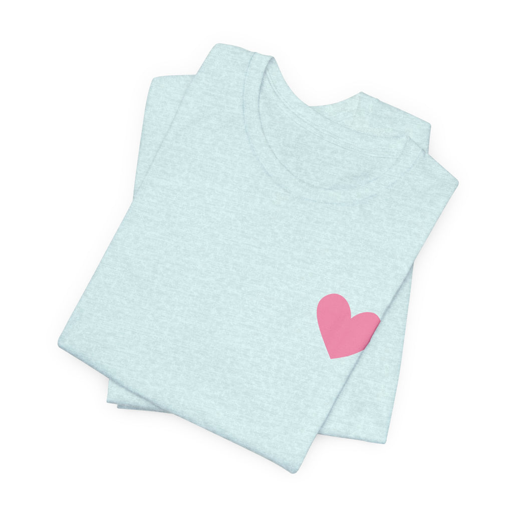 Heart Club Tee — Cute Strawberry Stamps Graphic Shirt (Where Hearts Connect)