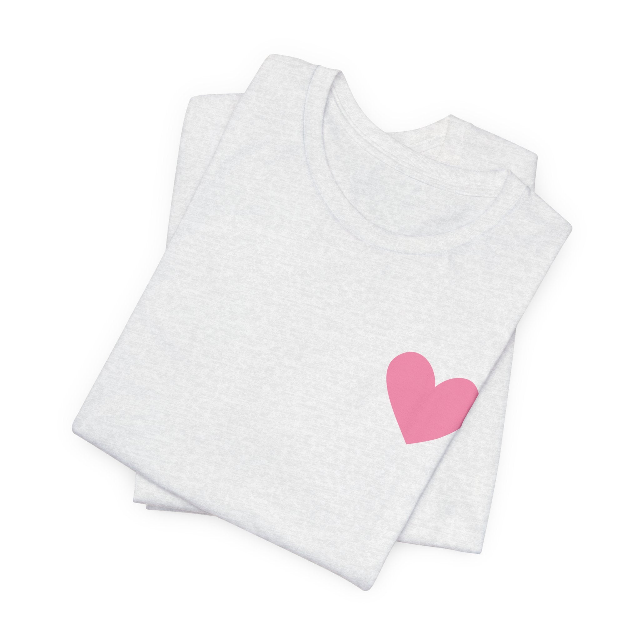 Romance Reader Book Club Tee — Pink Heart Chest & Back Graphic Shirt