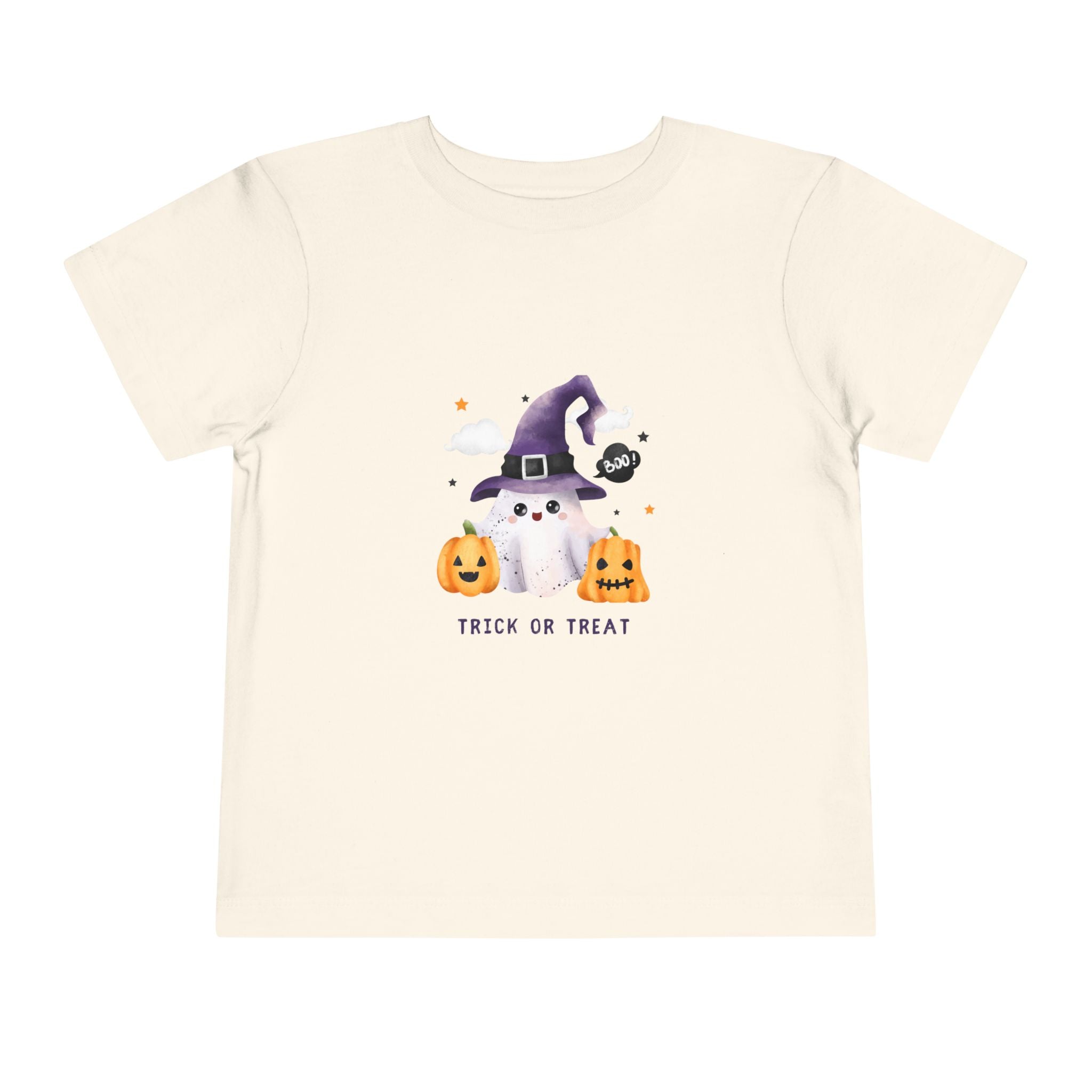 Toddler Tee — Cute Halloween Gnome with Pumpkins, "Trick or Treat"