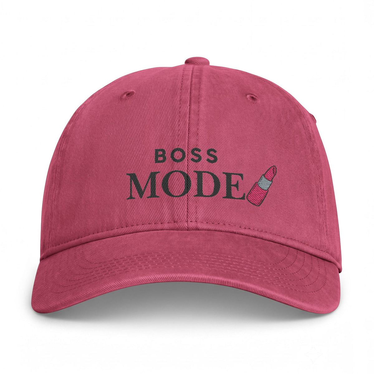 Boss Mode Coastal Washed Cap — Embroidered Flamingo & Pineapple Beach Hat