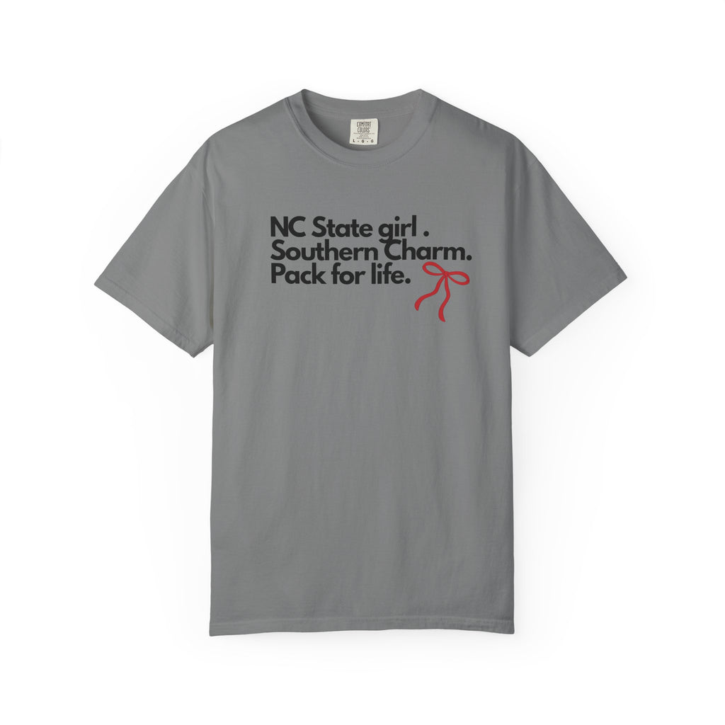 NC State Girl Southern Charm T-Shirt — 'Pack for Life' College Tee
