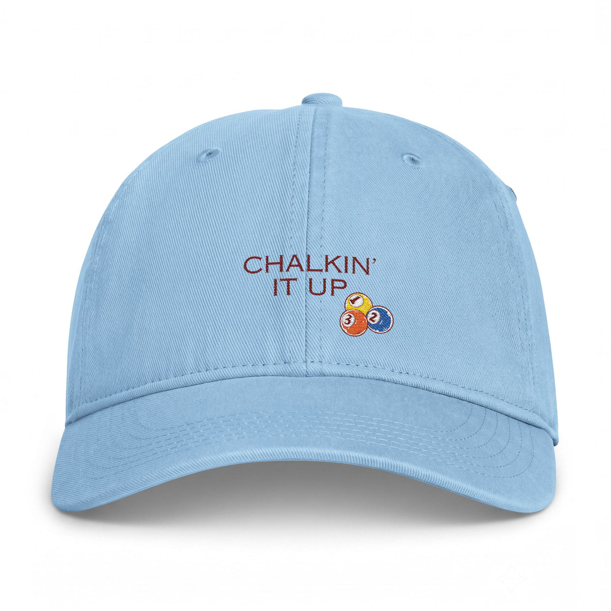 Chalkin' It Up Baseball Cap – Retro Pool Balls Embroidered Washed Hat
