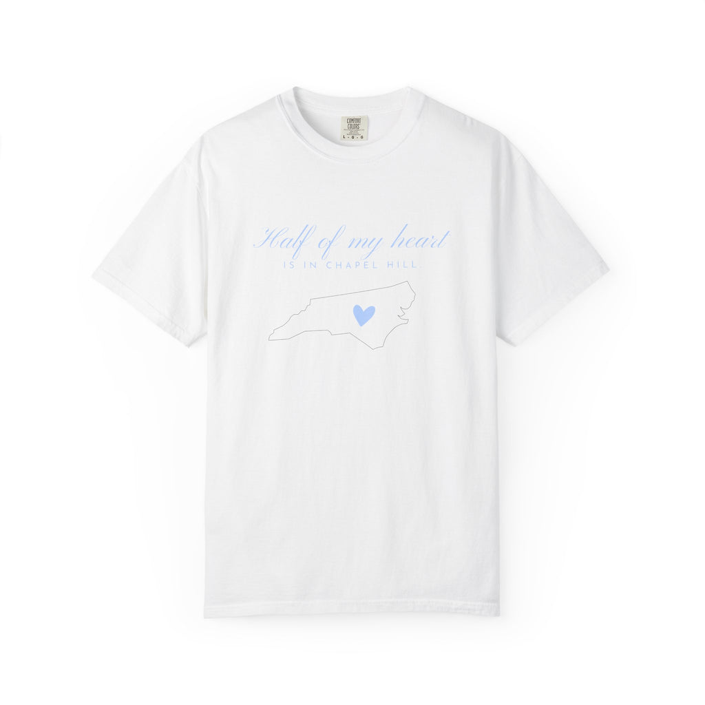 T-Shirt — "Half of My Heart" Light Blue Heart Graphic