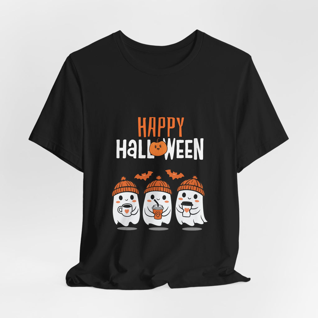Happy Halloween Ghosts Tee — Cute Fall Pumpkin Beanie Ghosts T-Shirt