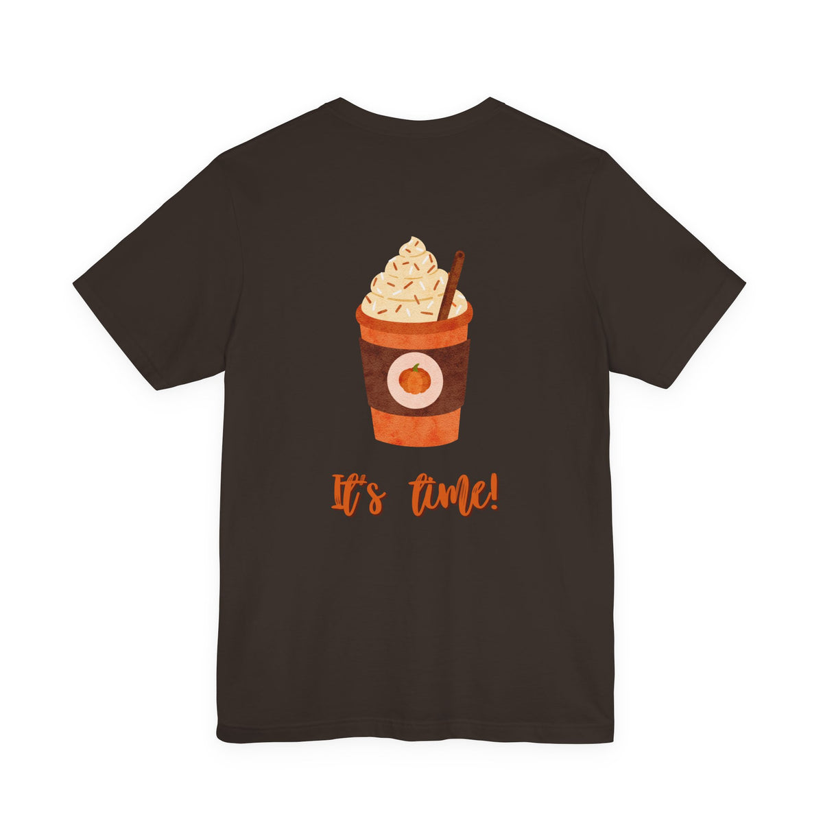 Pumpkin Spice Latte Tee — “Spice Latte Taster” Chest Logo & Back ‘It’s Time!’ Graphic