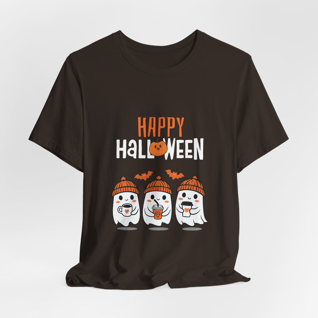 Happy Halloween Ghosts Tee — Cute Fall Pumpkin Beanie Ghosts T-Shirt