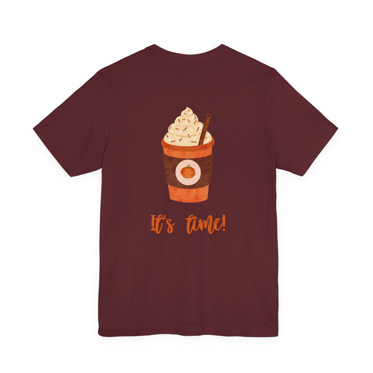 Pumpkin Spice Latte Tee — “Spice Latte Taster” Chest Logo & Back ‘It’s Time!’ Graphic