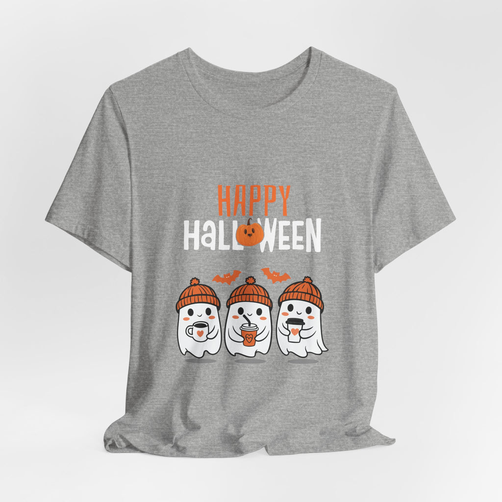 Happy Halloween Ghosts Tee — Cute Fall Pumpkin Beanie Ghosts T-Shirt