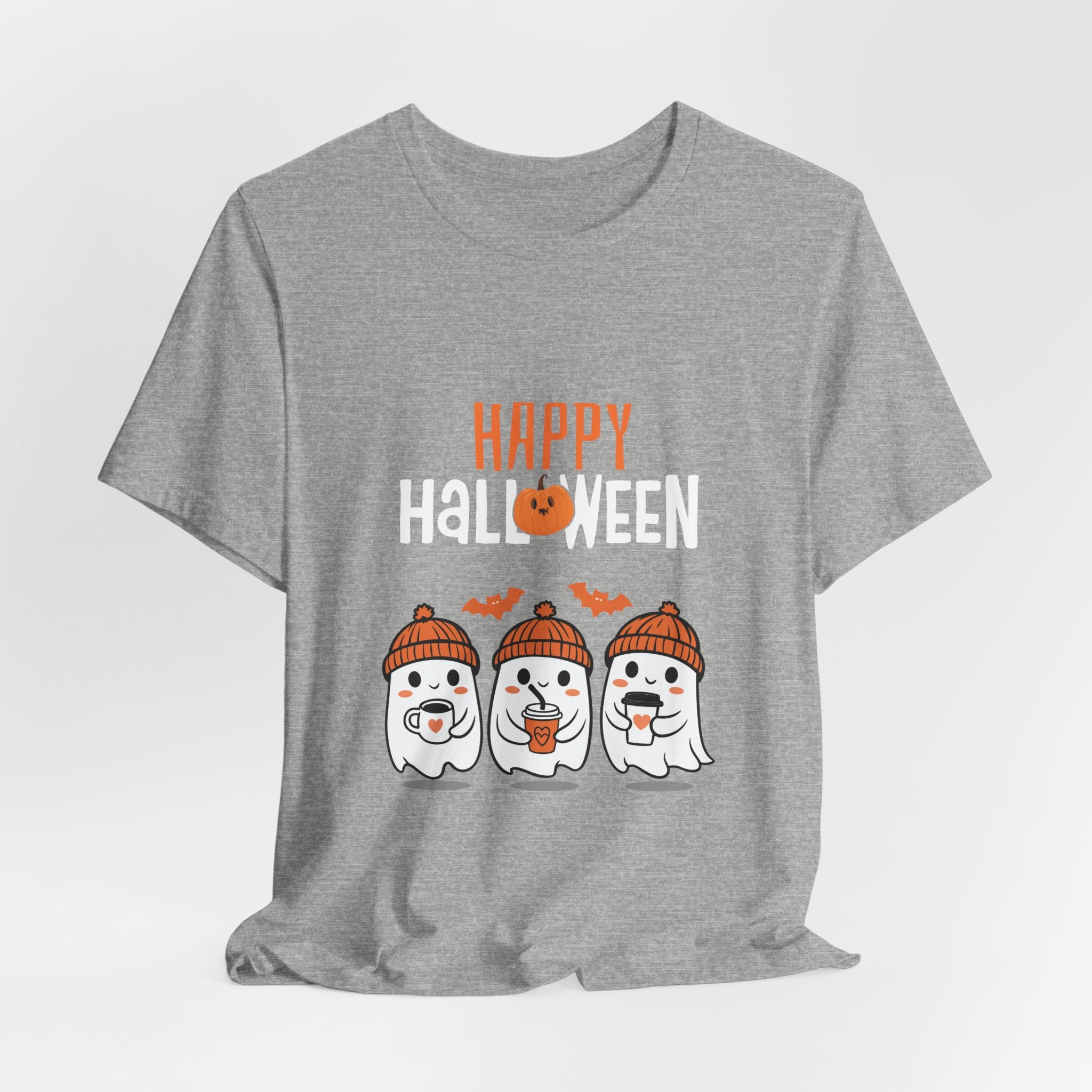 Happy Halloween Ghosts Tee — Cute Fall Pumpkin Beanie Ghosts T-Shirt