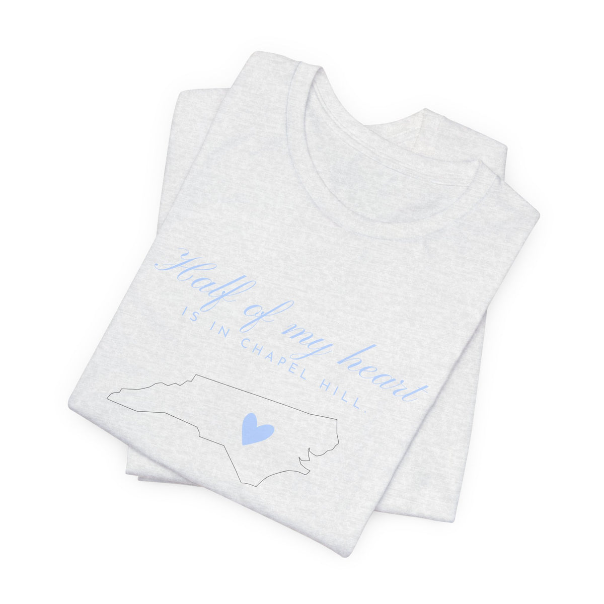 Half of My Heart T-Shirt – Minimal Blue Heart Tee