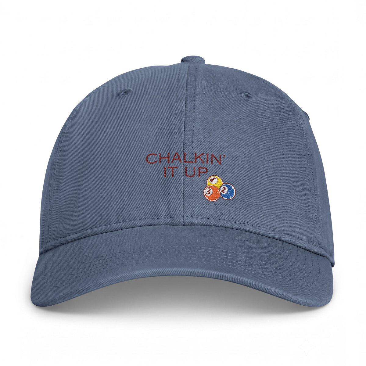 Chalkin' It Up Baseball Cap – Retro Pool Balls Embroidered Washed Hat