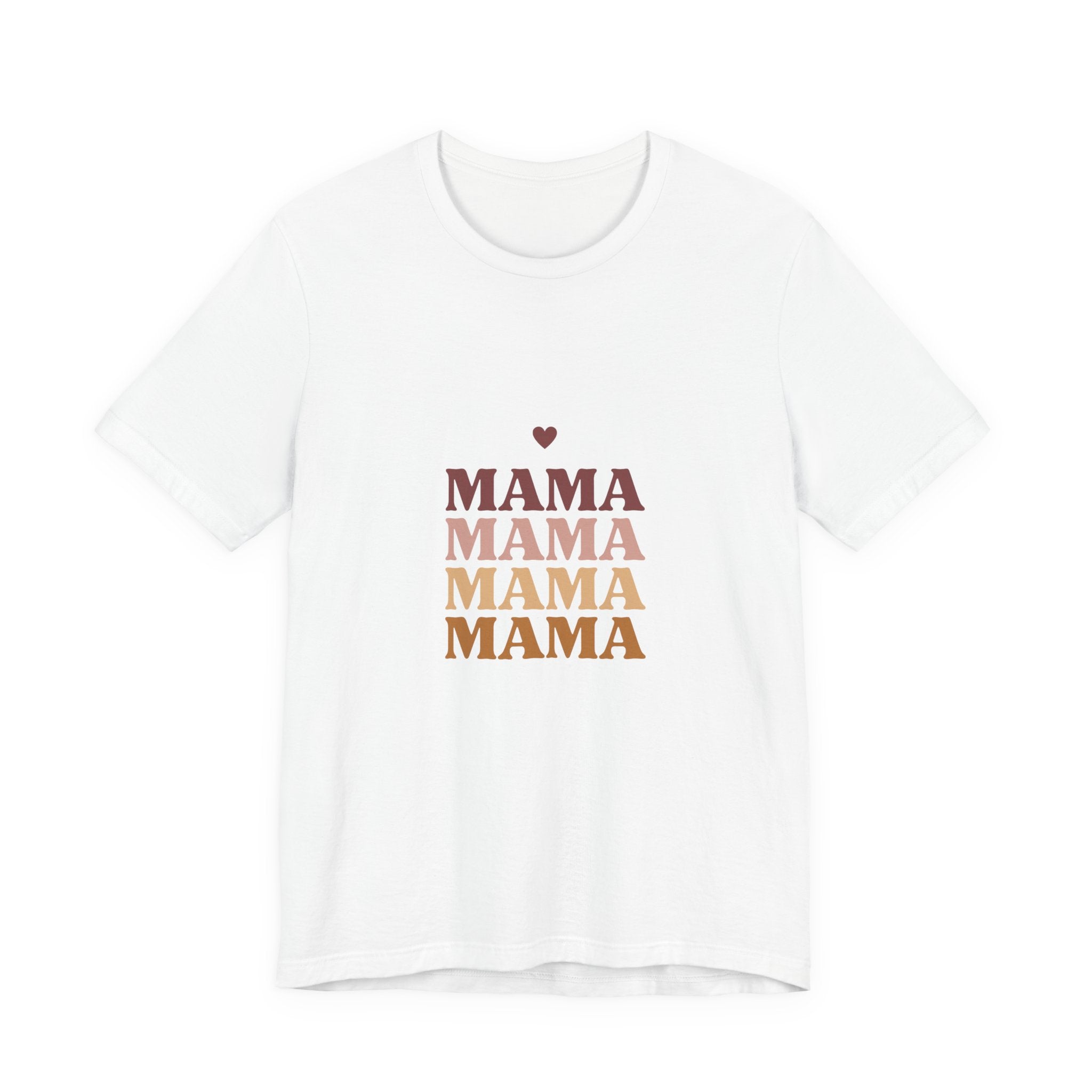 Mama Stack T‑Shirt — Retro Heart Mom Tee for Mother’s Day