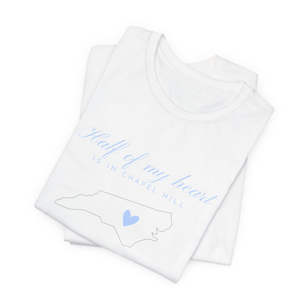 Half of My Heart T-Shirt – Minimal Blue Heart Tee