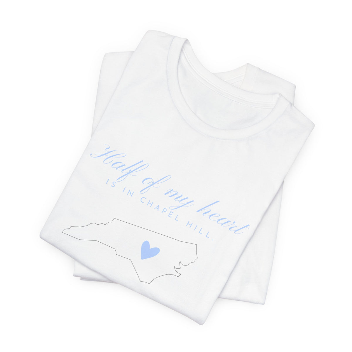 Half of My Heart T-Shirt – Minimal Blue Heart Tee