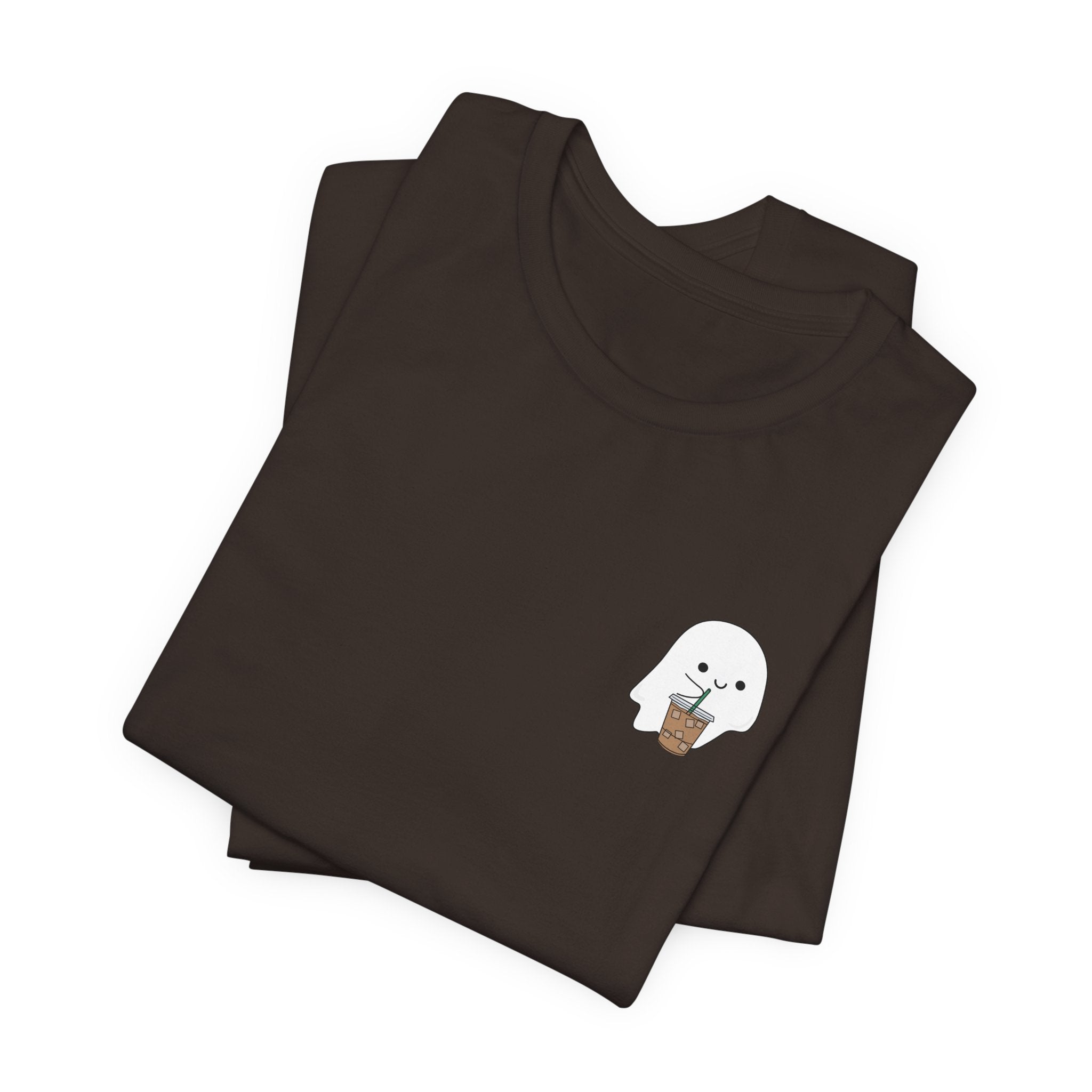 Seal with Coffee T-Shirt — Cute Minimal Pocket Graphic Tee