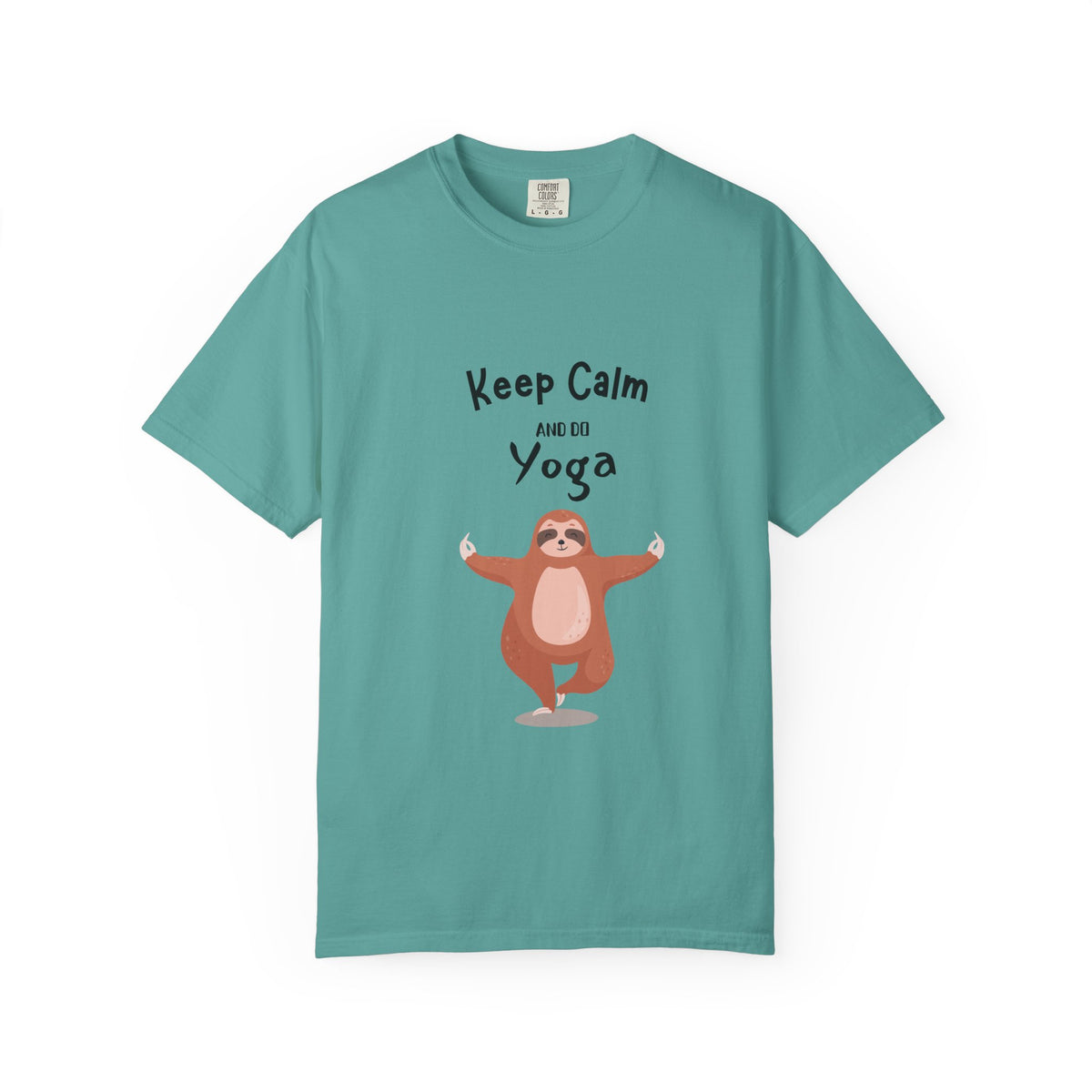 Yoga Sloth T-Shirt — "Keep Calm and Do Yoga" Relaxed Tee for Yogis