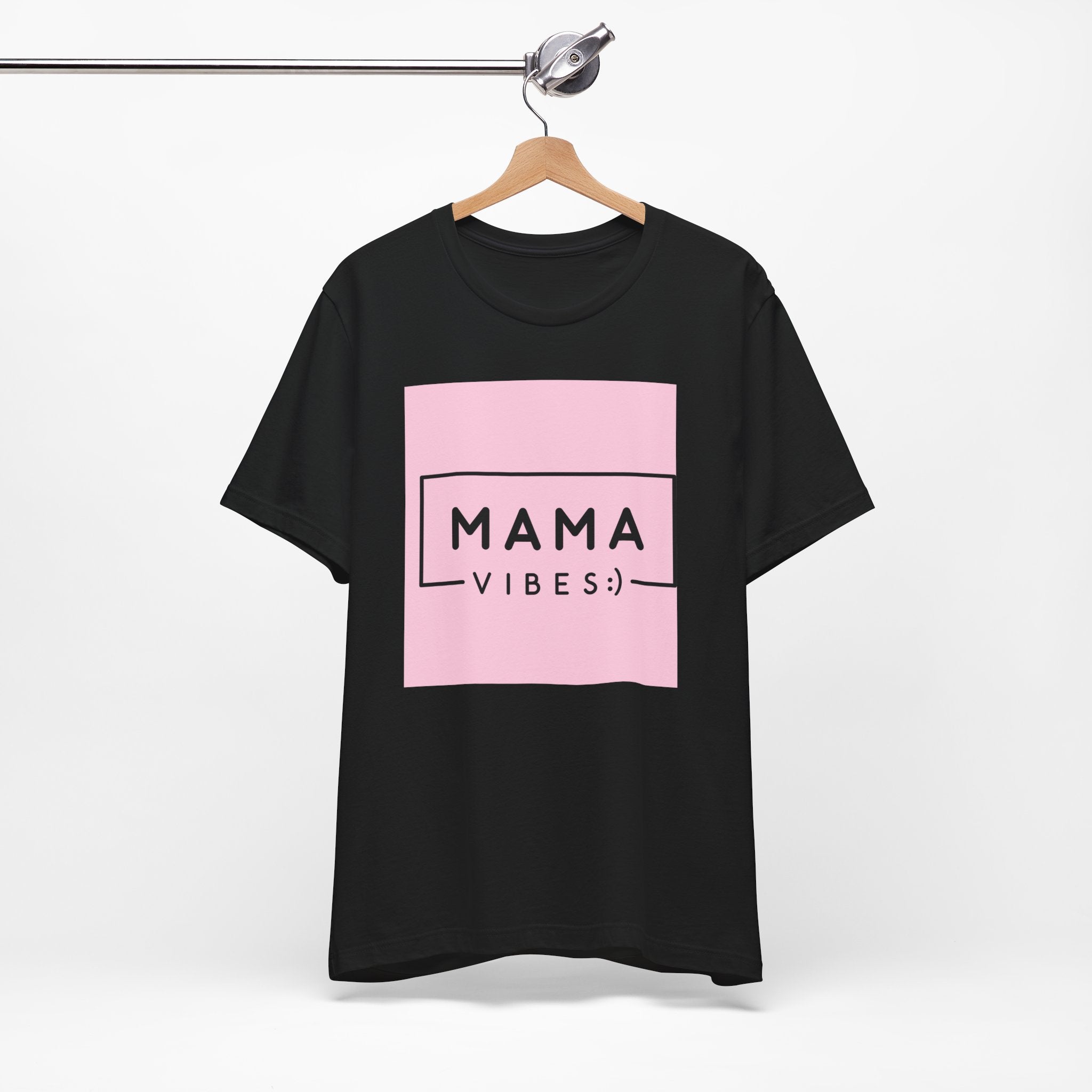 Mama Vibes Pink Graphic Tee – Mothers Day Casual T‑Shirt