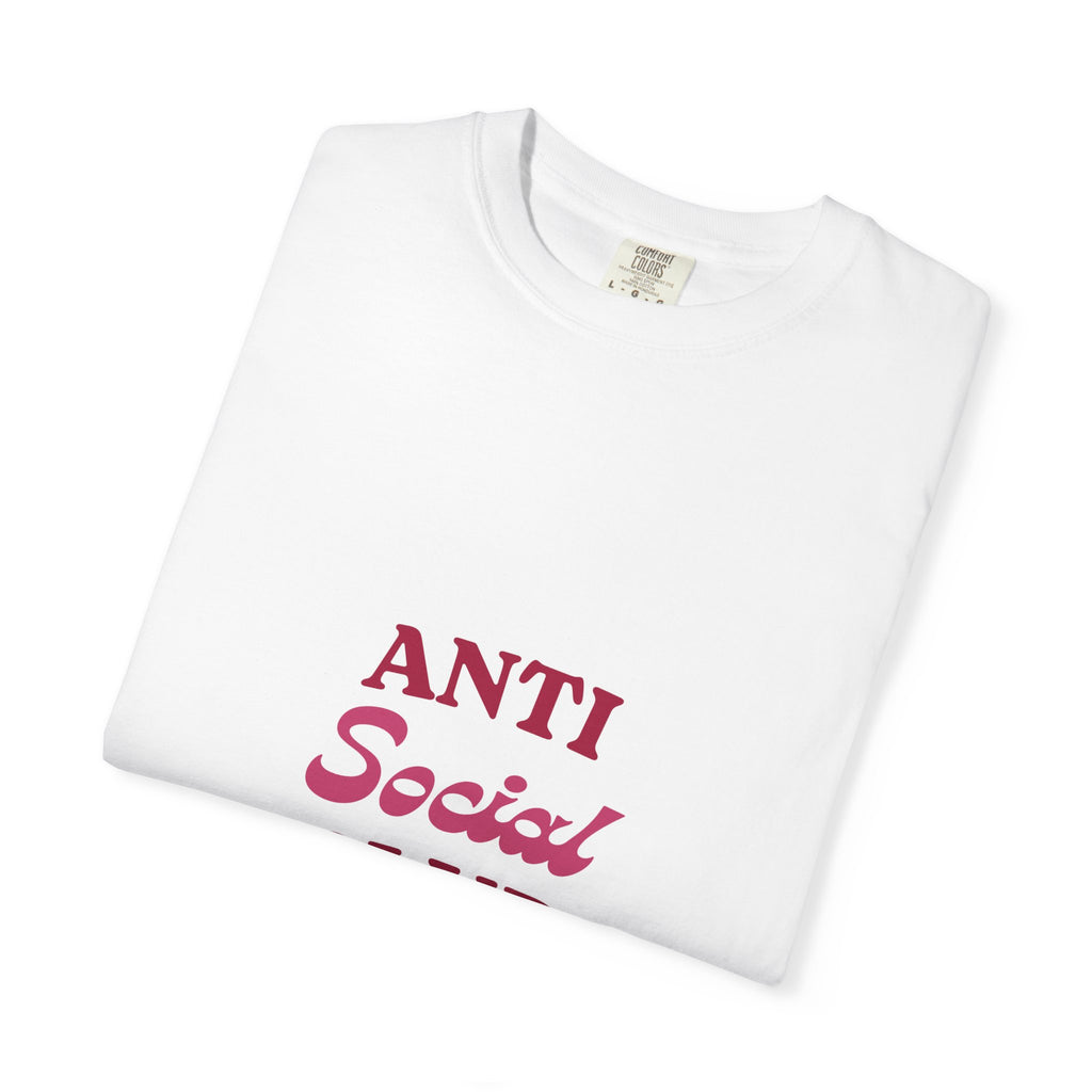 Anti Social Club T-Shirt — Minimalist Retro Red Graphic Tee