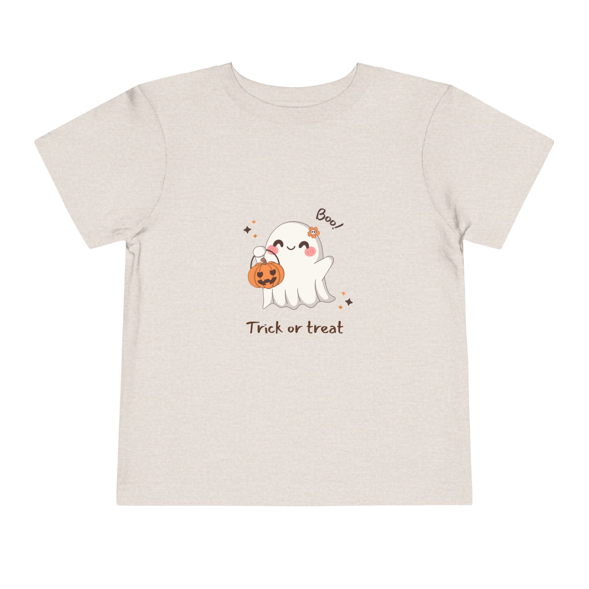 Toddler Tee — Cute Ghost ‘Trick or Treat’ Halloween Shirt