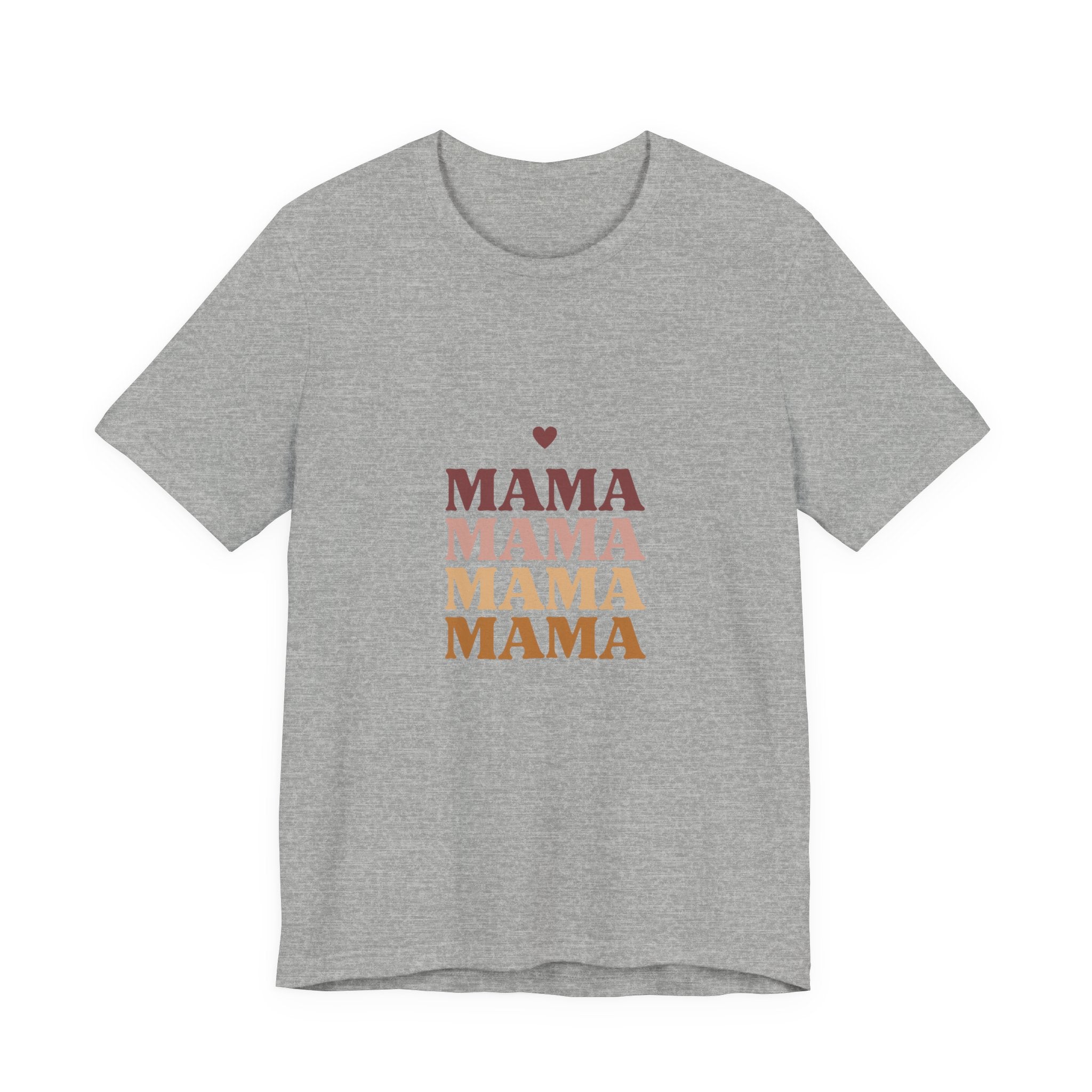 Mama Stack T‑Shirt — Retro Heart Mom Tee for Mother’s Day
