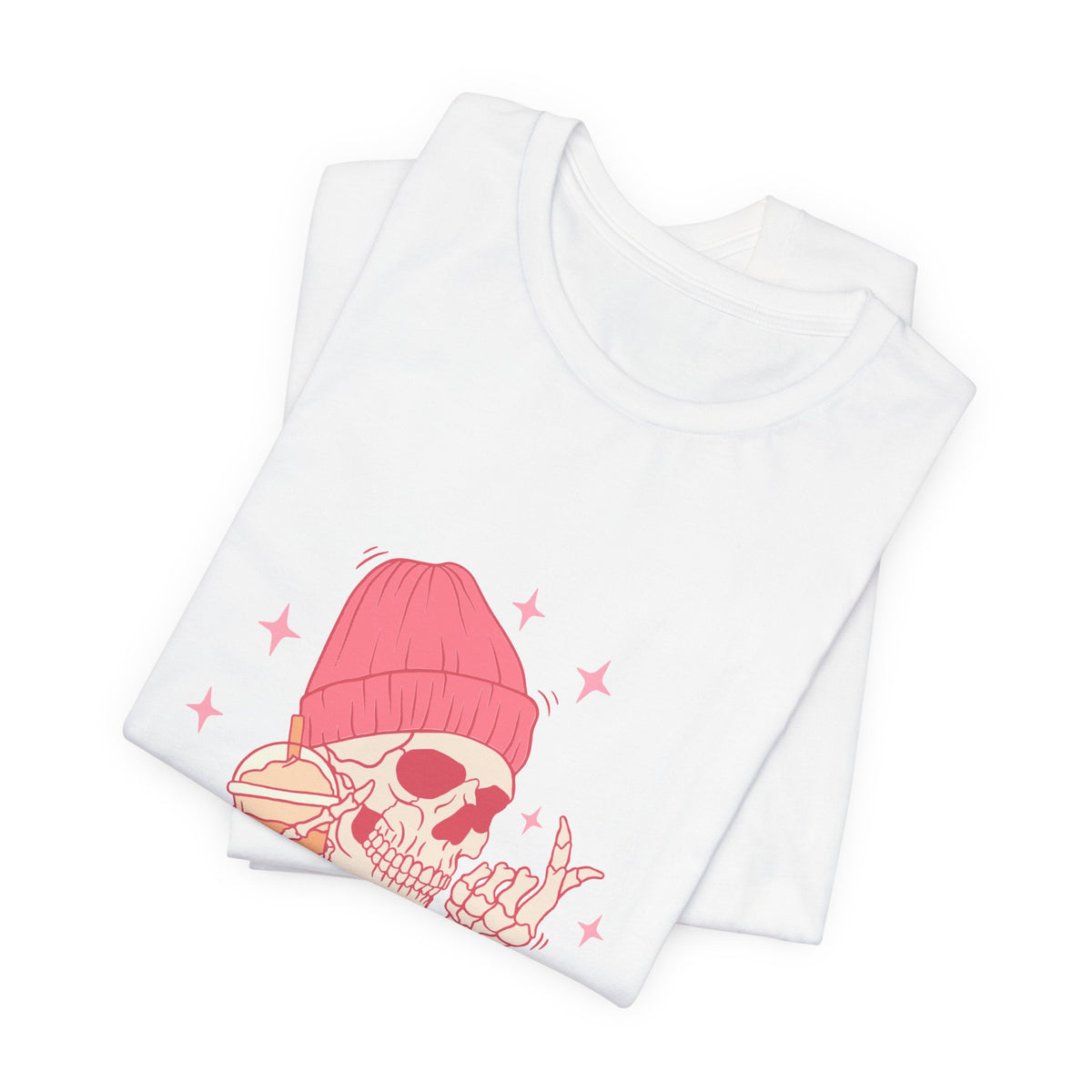 Spook & Chill Skull Tee — Pink Halloween Graphic T-Shirt