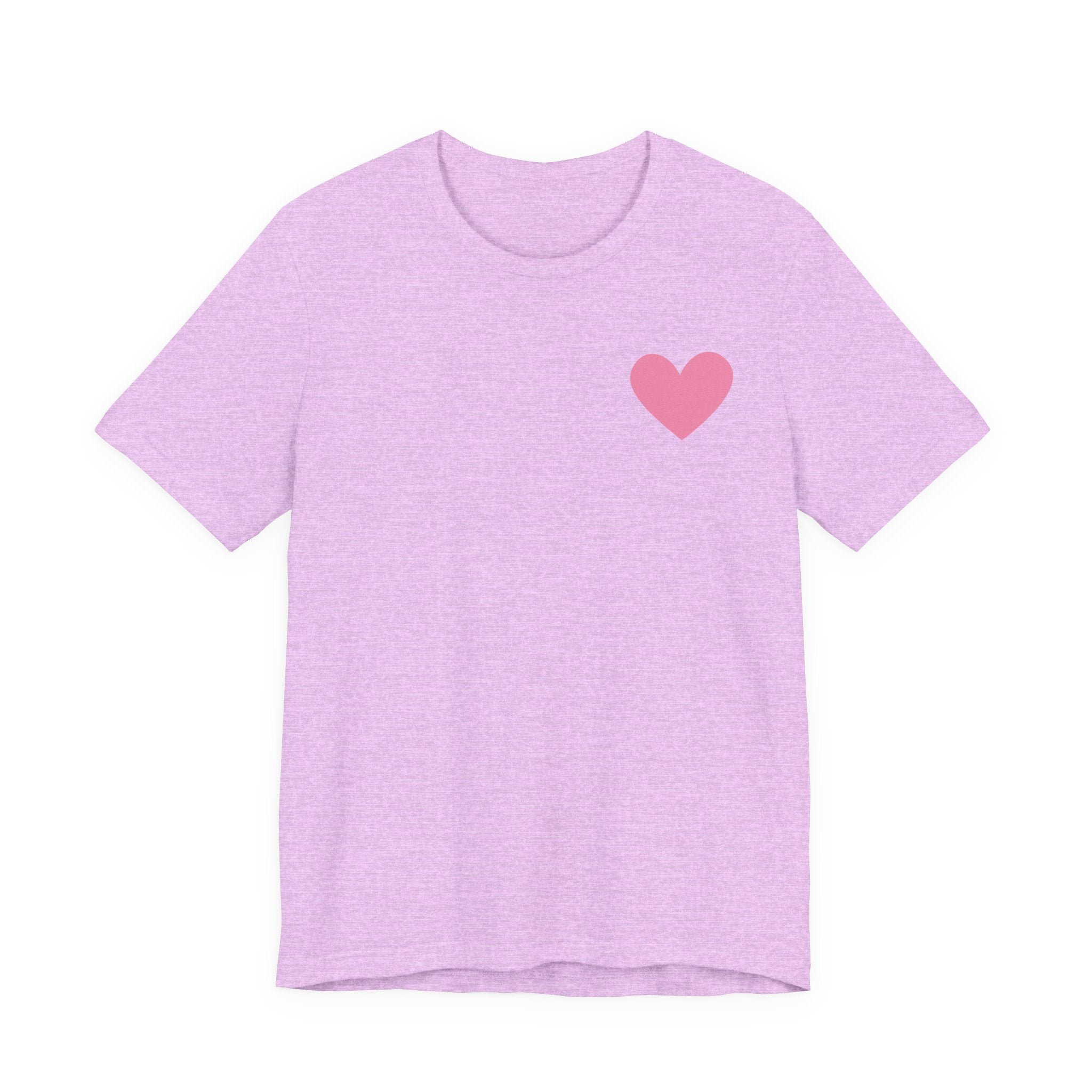 Romance Reader Book Club Tee — Pink Heart Chest & Back Graphic Shirt