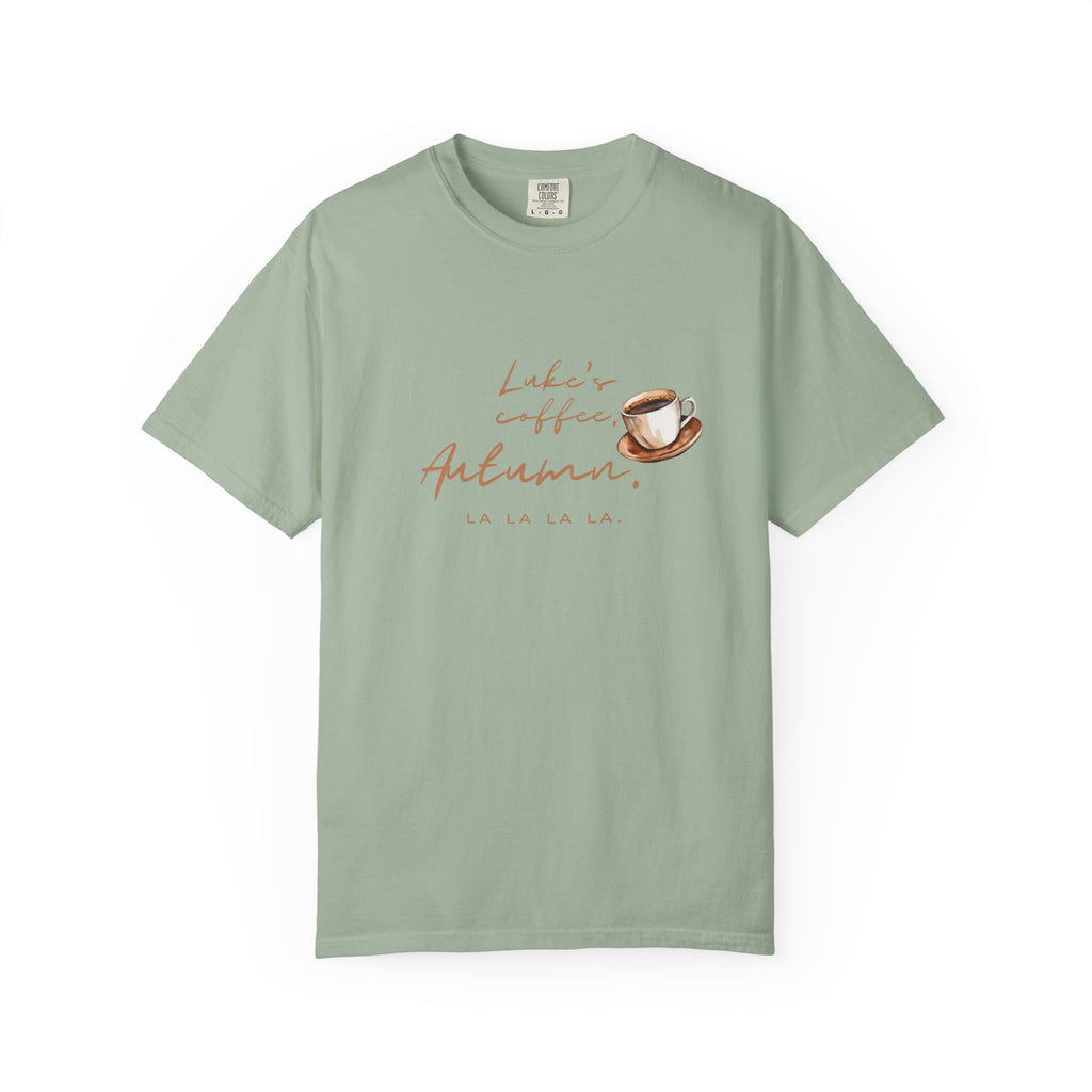 Autumn Coffee Tee — "Luke's Coffee & Autumn" Graphic T-Shirt