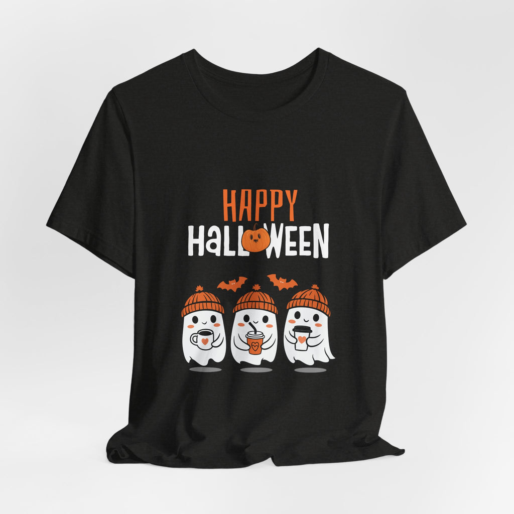 Happy Halloween Ghosts Tee — Cute Fall Pumpkin Beanie Ghosts T-Shirt