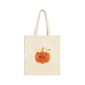Pumpkin Trick or Treat Tote — Halloween Cotton Canvas Bag